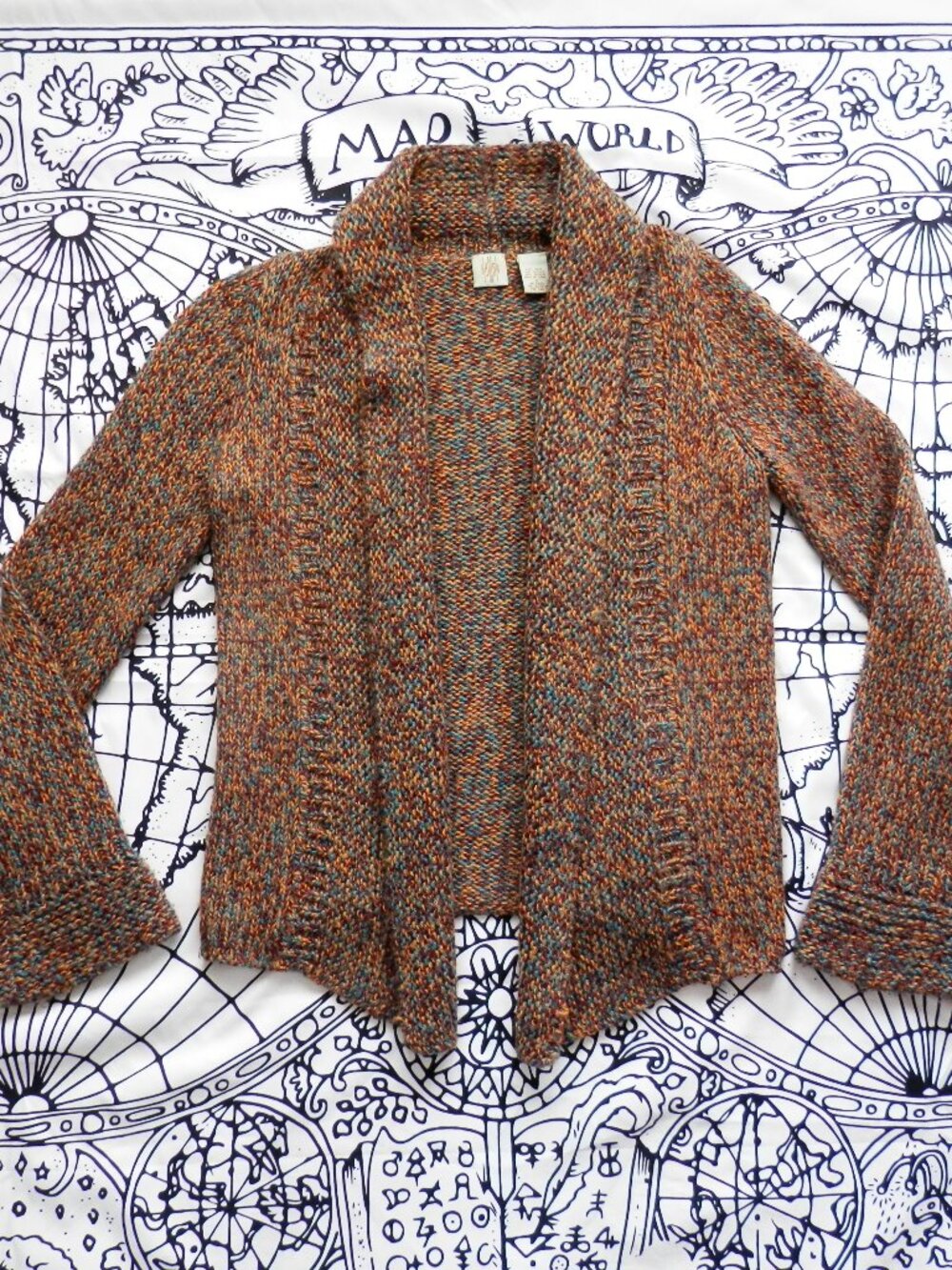 Anthropologie HWR Y2K Chunky Knit Alpaca Wool Cardigan, Size S